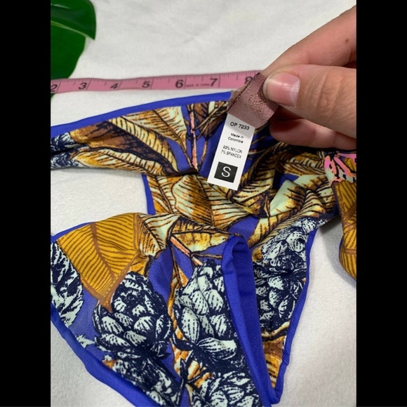 NEW Maaji‎ Mediterranean Blue Sublime Checky Cut Bikini Bottoms [SZ Small ] - Picture 5 of 8